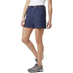 Women's Columbia Blue Sandy River Belted Cargo Shorts Size Large MSRP $50.00